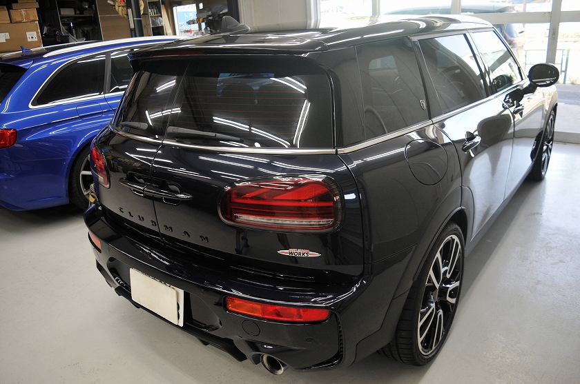 BMWミニ　クラブマン　右後方　カーフィルム施工後
